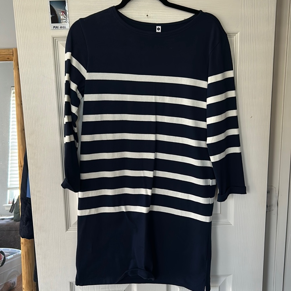 Striped tee shirt dress